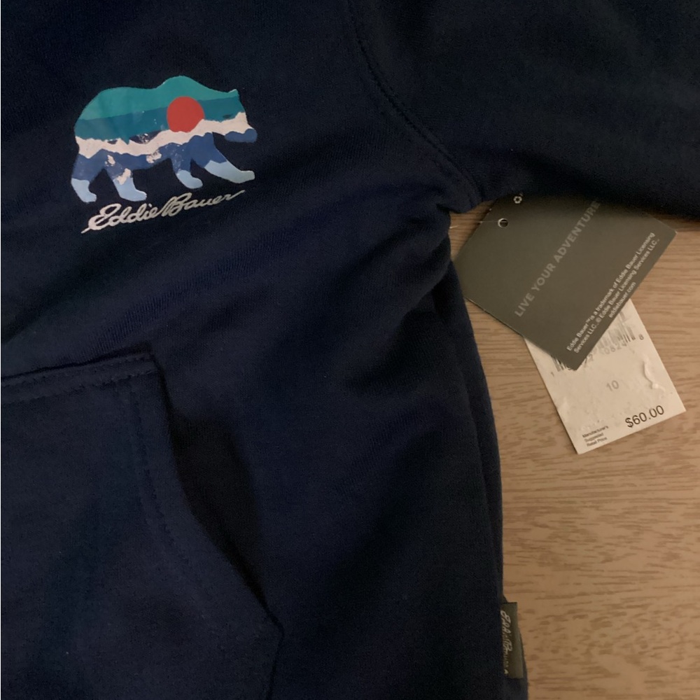 Eddie Bauer Kids Zip Up Hoodie Size 10 NWT - Picture 6 of 9